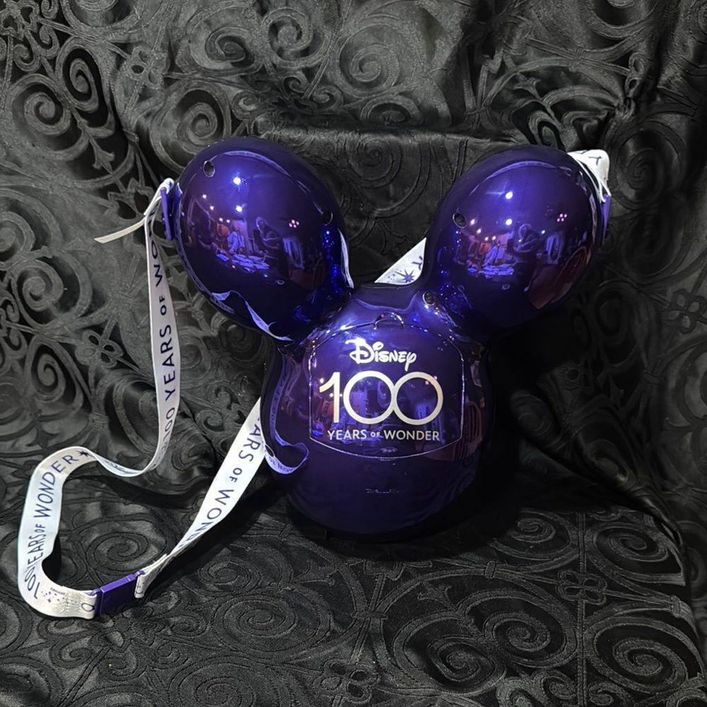 DISNEY 100 YEARS OF WONDER MICKEY BALLOON POPCORN BUCKET WITH LANYARD NEW